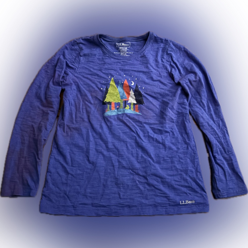 L.L. Bean Pajama Sleepwear Color Changing Shirt for Girls 100% Cotton
